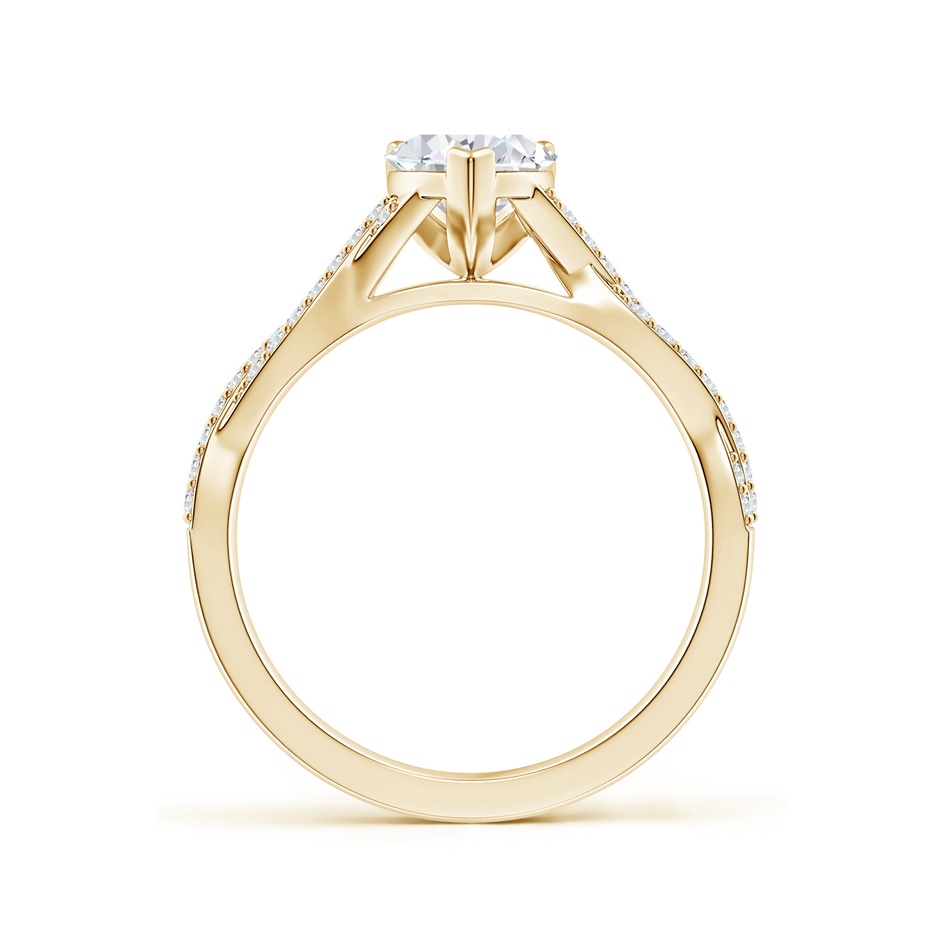 6mm FGVS Lab-Grown Peg Head Heart Diamond Twist Shank Engagement Ring in Yellow Gold side 199