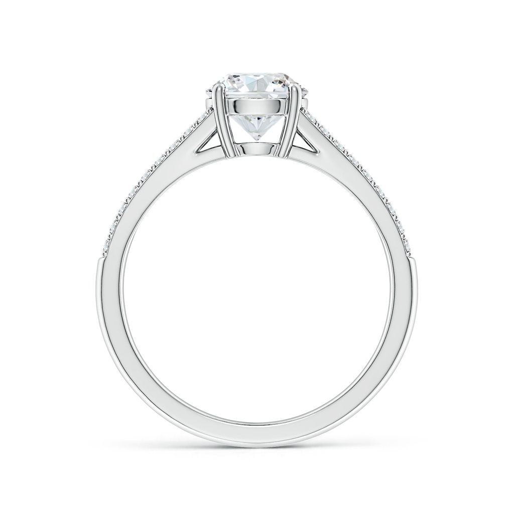 6.5mm FGVS Lab-Grown Solitaire Round Diamond Split Shank Engagement Ring in White Gold Side 199