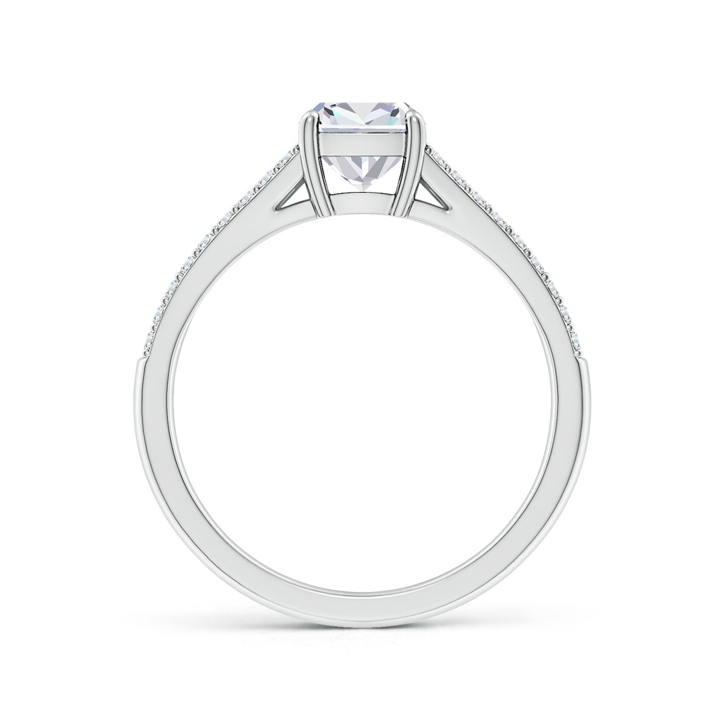 5.5mm FGVS Lab-Grown Solitaire Cushion Diamond Split Shank Engagement Ring in White Gold Side 199