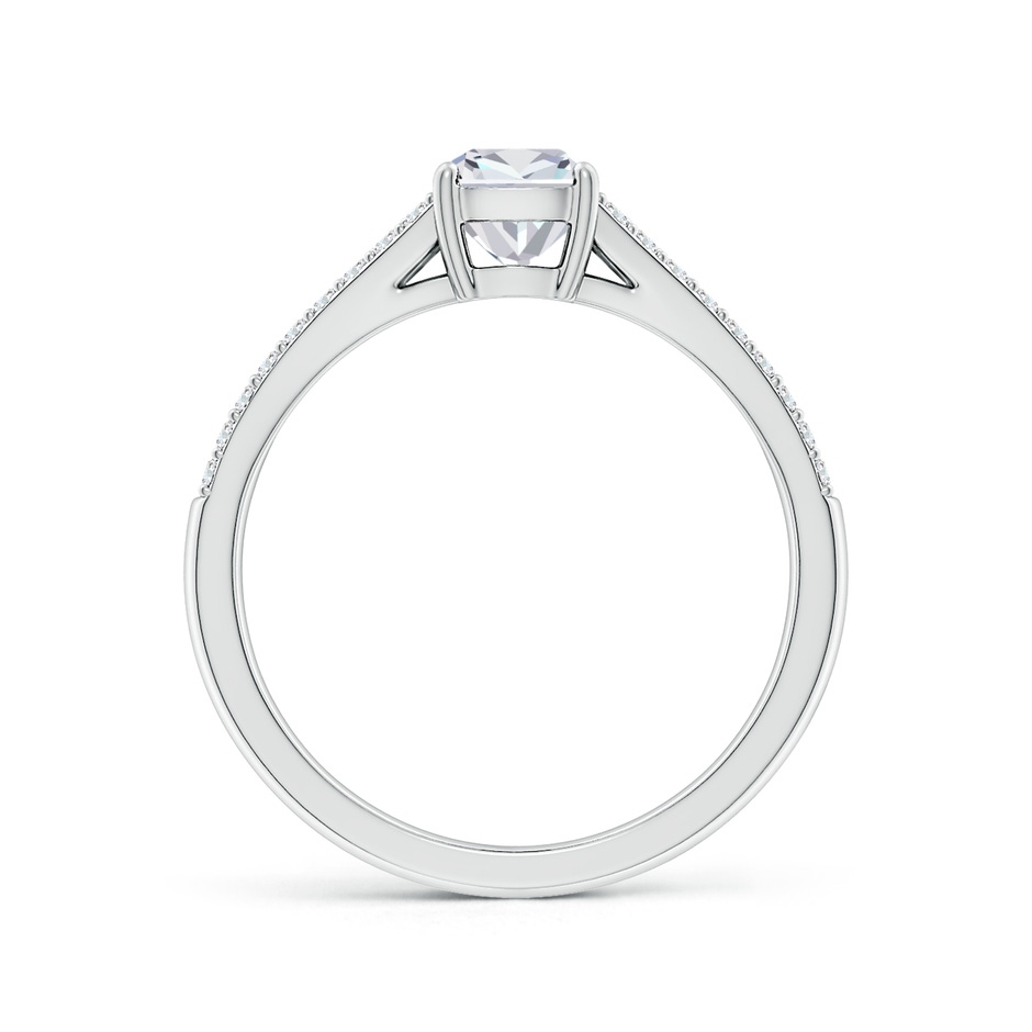 7x5mm FGVS Lab-Grown Solitaire Cushion Rectangular Diamond Split Shank Engagement Ring in White Gold side 199