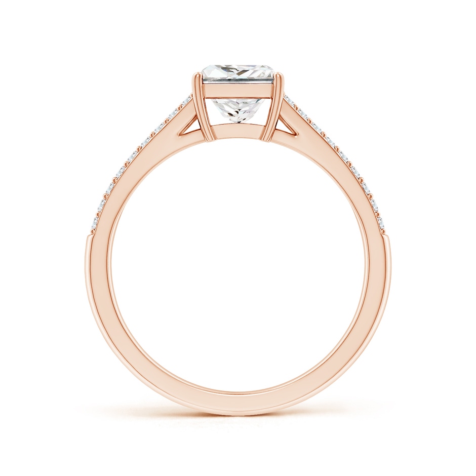 5.5mm FGVS Lab-Grown Solitaire Princess-Cut Diamond Split Shank Engagement Ring in Rose Gold side 199