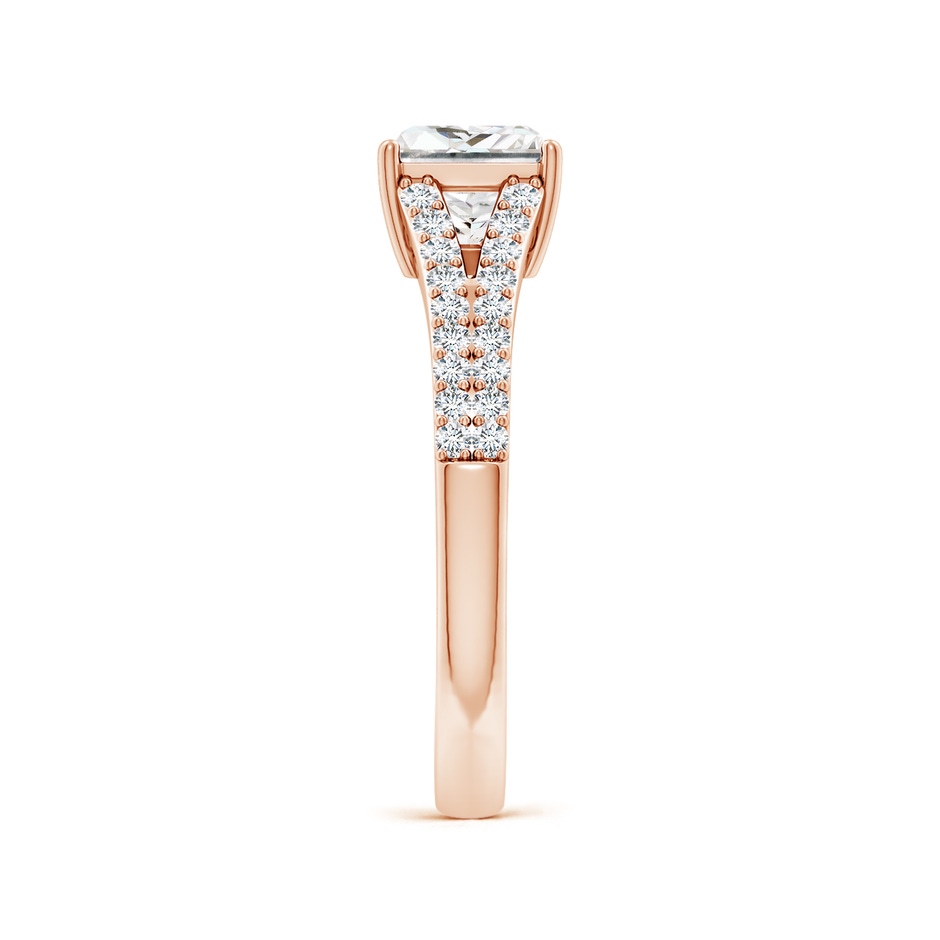 5.5mm FGVS Lab-Grown Solitaire Princess-Cut Diamond Split Shank Engagement Ring in Rose Gold side 299