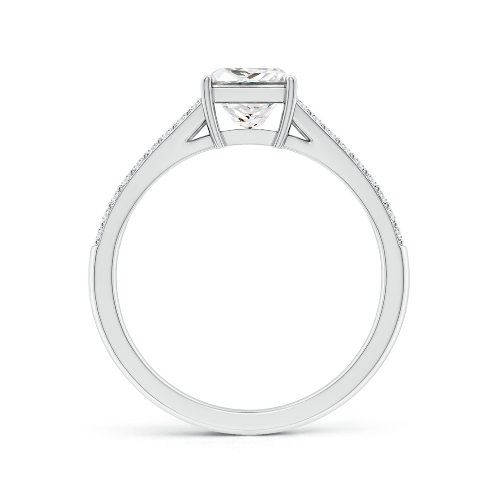 5.5mm FGVS Lab-Grown Solitaire Princess-Cut Diamond Split Shank Engagement Ring in White Gold - side 199