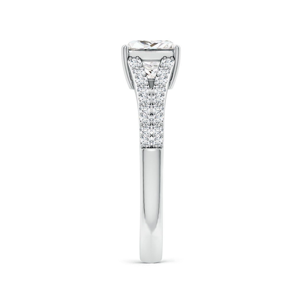 5.5mm FGVS Lab-Grown Solitaire Princess-Cut Diamond Split Shank Engagement Ring in White Gold Side 299