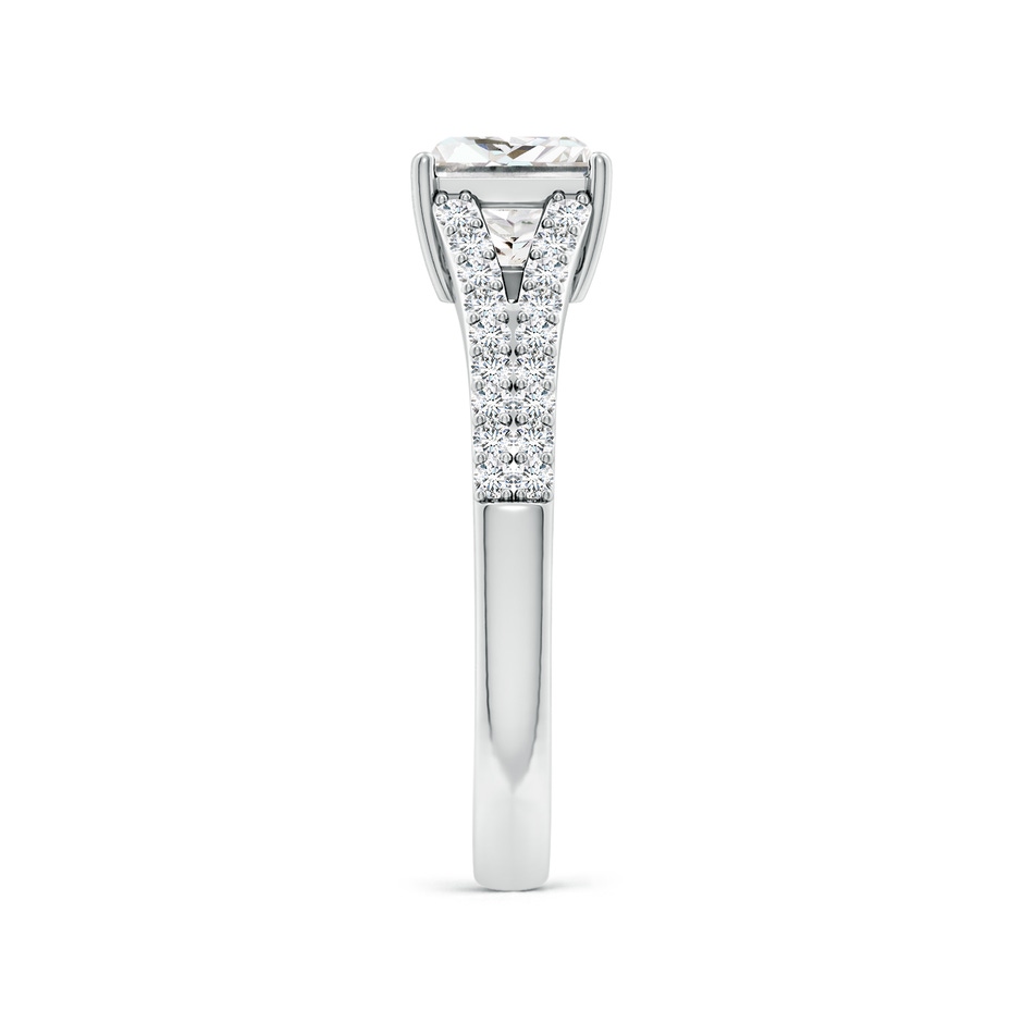 5.5mm FGVS Lab-Grown Solitaire Princess-Cut Diamond Split Shank Engagement Ring in White Gold side 299