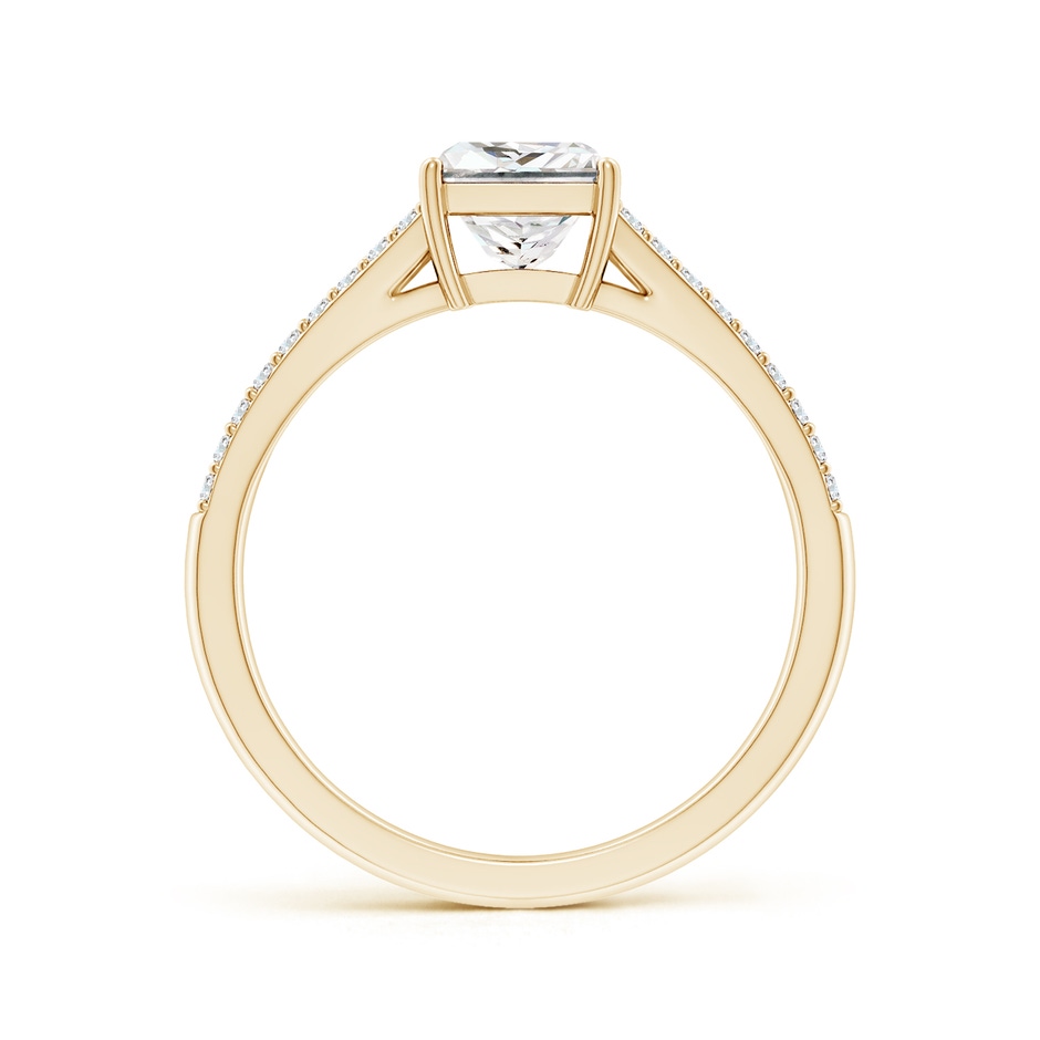 5.5mm FGVS Lab-Grown Solitaire Princess-Cut Diamond Split Shank Engagement Ring in Yellow Gold side 199