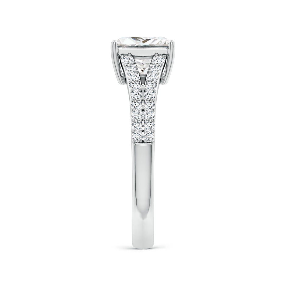 6.5mm FGVS Lab-Grown Solitaire Princess-Cut Diamond Split Shank Engagement Ring in White Gold side 299