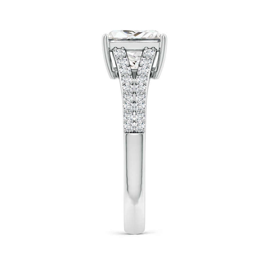 7mm FGVS Lab-Grown Solitaire Princess-Cut Diamond Split Shank Engagement Ring in White Gold side 299