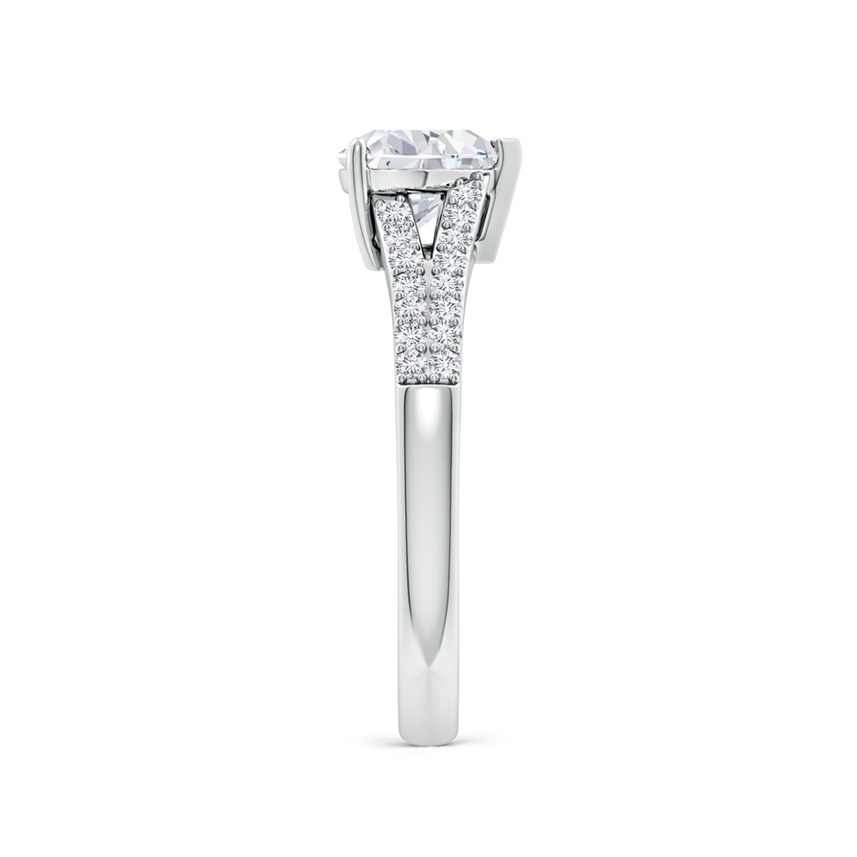 6.5mm FGVS Lab-Grown Solitaire Heart-Shaped Diamond Split Shank Engagement Ring in 18K White Gold side 299