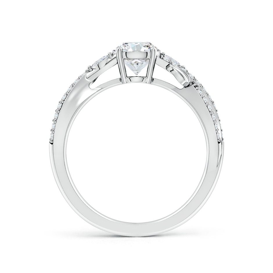 5.9mm FGVS Lab-Grown Nature-Inspired Round and Marquise Diamond Side Stone Engagement Ring in P950 Platinum side 199