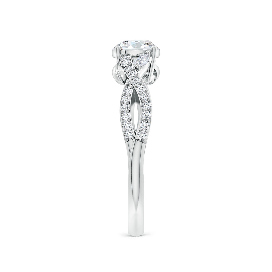 5.9mm FGVS Lab-Grown Nature-Inspired Round and Marquise Diamond Side Stone Engagement Ring in P950 Platinum side 299