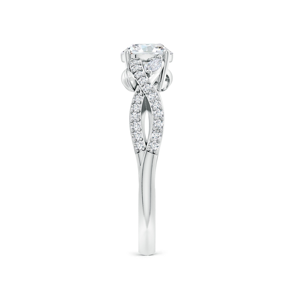 5.9mm FGVS Lab-Grown Nature-Inspired Round and Marquise Diamond Side Stone Engagement Ring in White Gold side 299