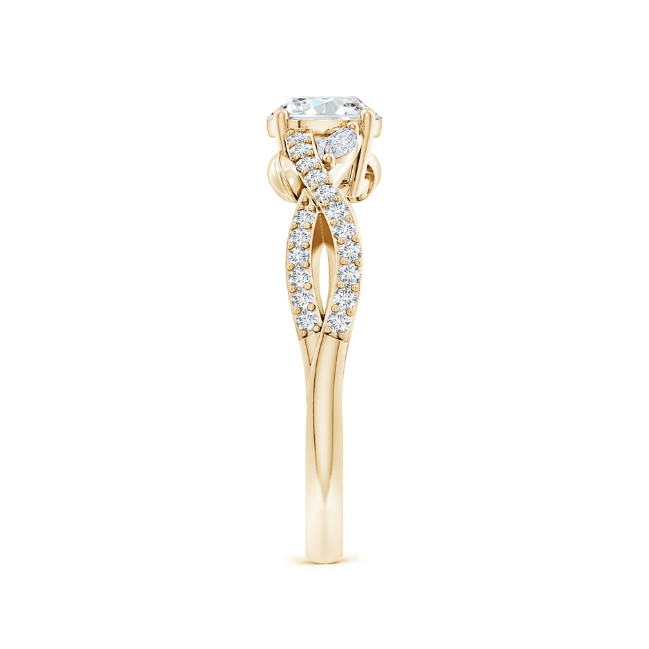 5.9mm FGVS Lab-Grown Nature-Inspired Round and Marquise Diamond Side Stone Engagement Ring in Yellow Gold side 299