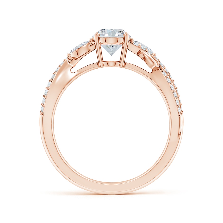 7.7x5.7mm FGVS Lab-Grown Nature-Inspired Oval and Marquise Diamond Side Stone Engagement Ring in Rose Gold side 199