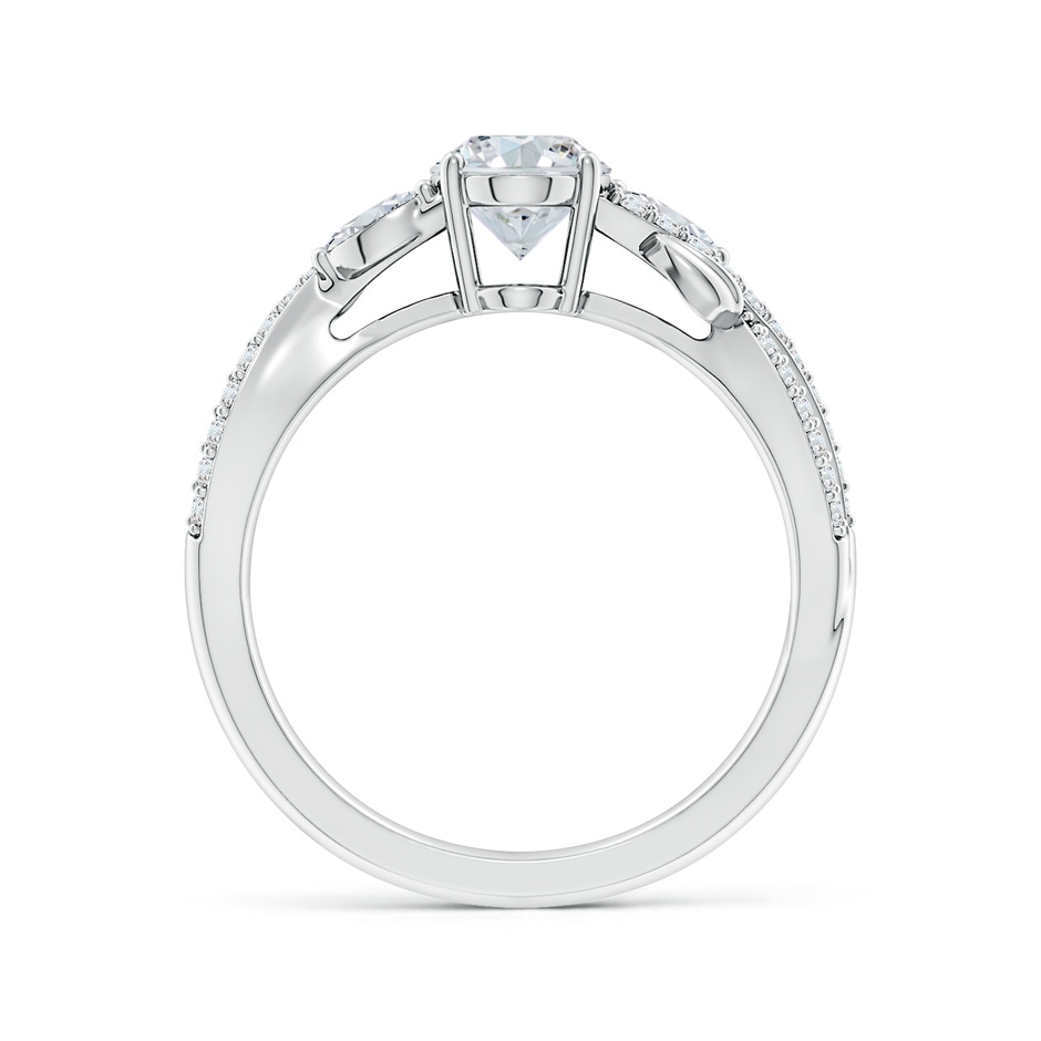 7.7x5.7mm FGVS Lab-Grown Nature-Inspired Oval and Marquise Diamond Side Stone Engagement Ring in White Gold side 199