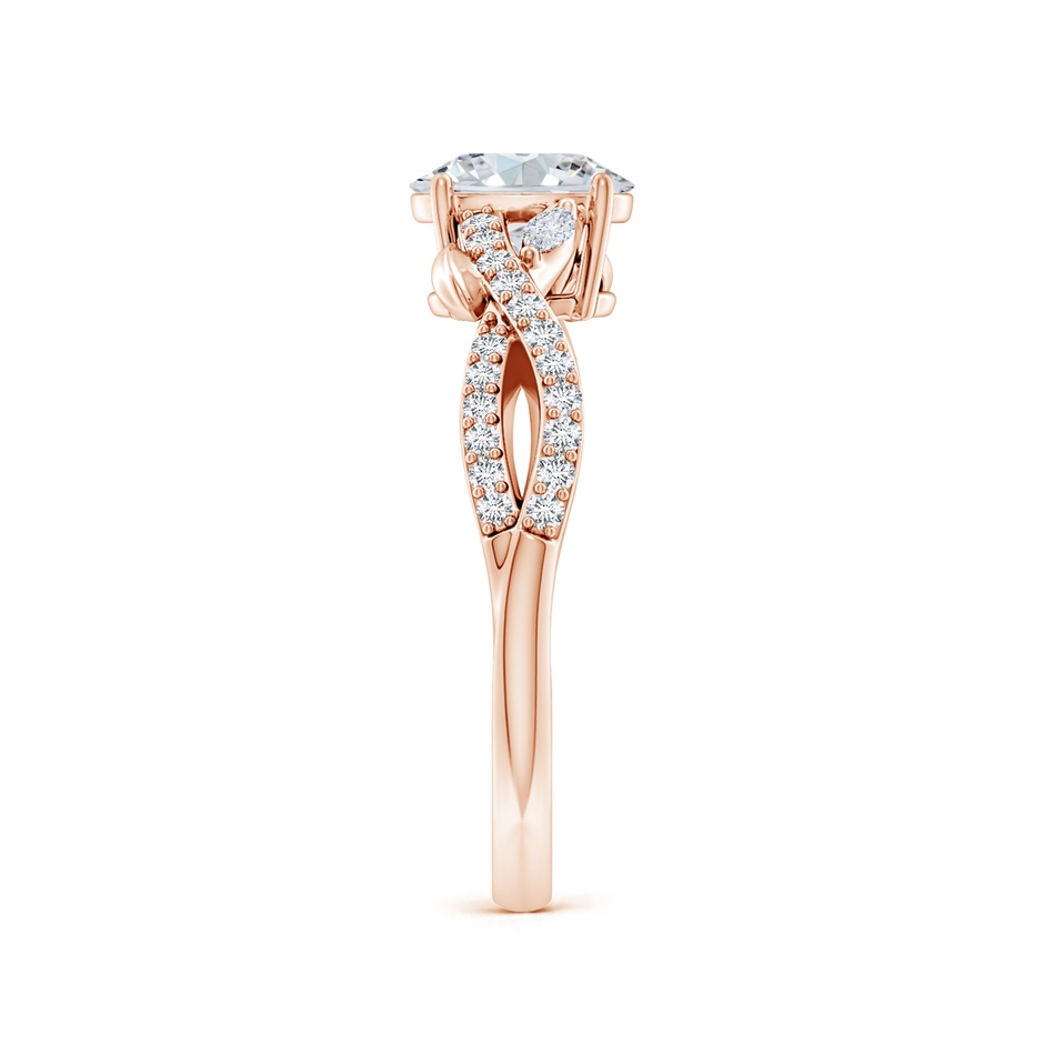 7x5mm FGVS Lab-Grown Nature-Inspired Oval and Marquise Diamond Side Stone Engagement Ring in Rose Gold side 299