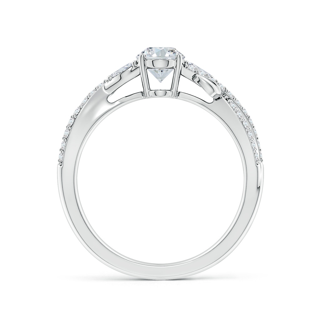 7x5mm FGVS Lab-Grown Nature-Inspired Oval and Marquise Diamond Side Stone Engagement Ring in White Gold Side 199