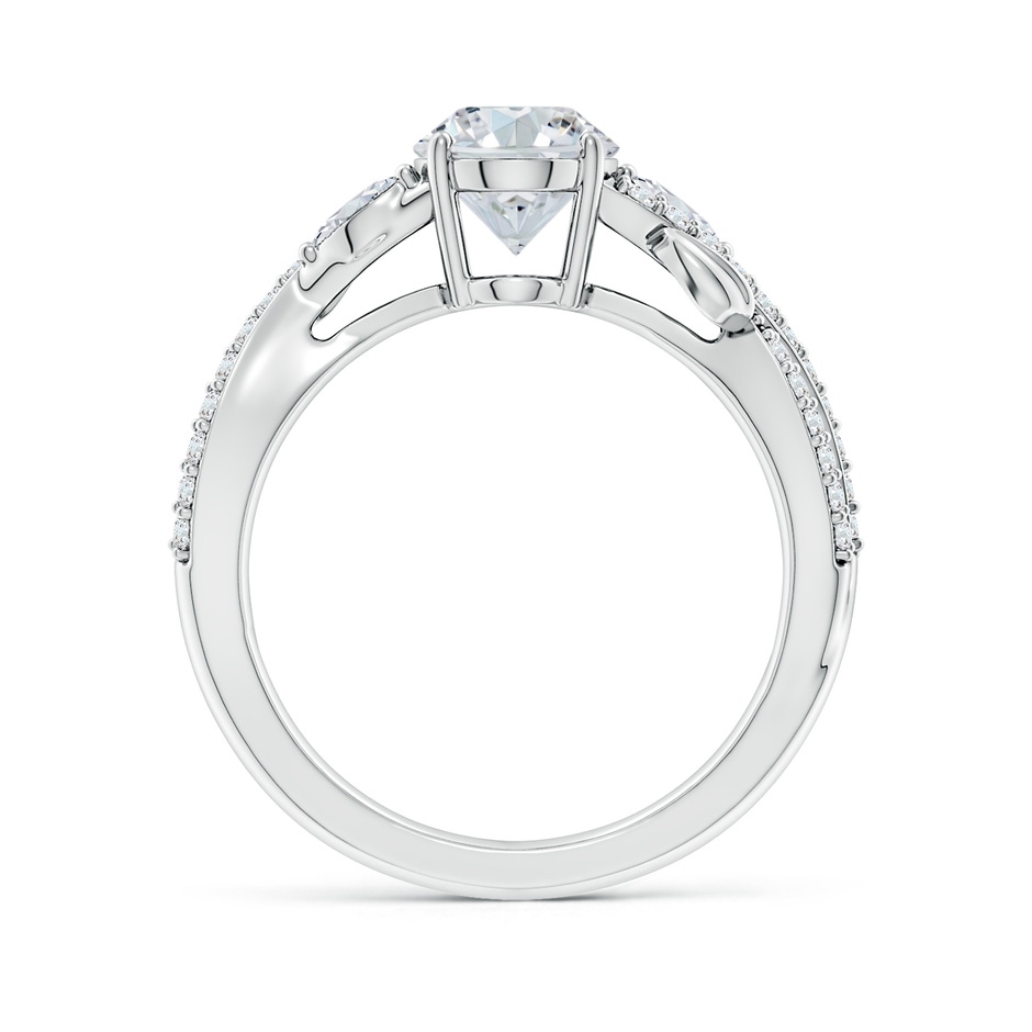 8.5x6.5mm FGVS Lab-Grown Nature-Inspired Oval and Marquise Diamond Side Stone Engagement Ring in White Gold side 199