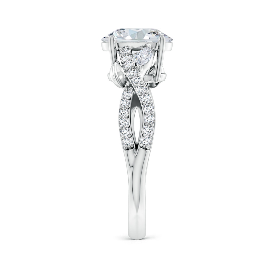8.5x6.5mm FGVS Lab-Grown Nature-Inspired Oval and Marquise Diamond Side Stone Engagement Ring in White Gold side 299