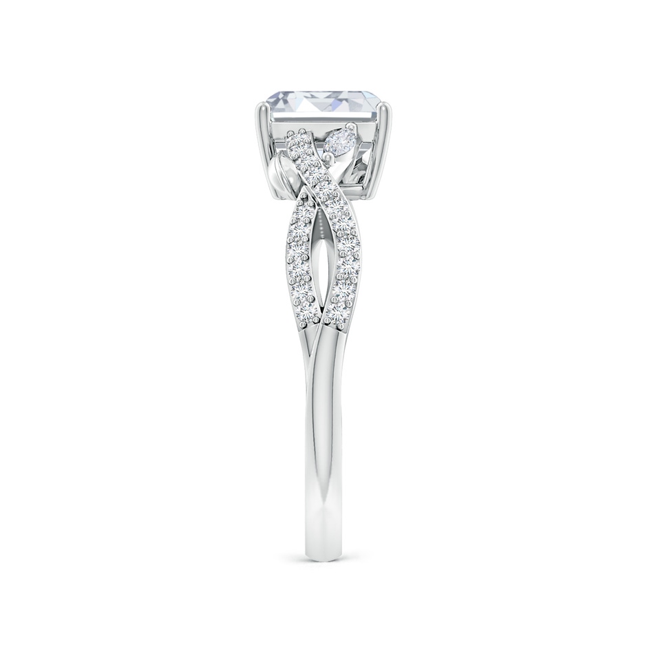 6.5x4.5mm FGVS Lab-Grown Nature-Inspired Emerald-Cut and Marquise Diamond Side Stone Engagement Ring in White Gold side 299