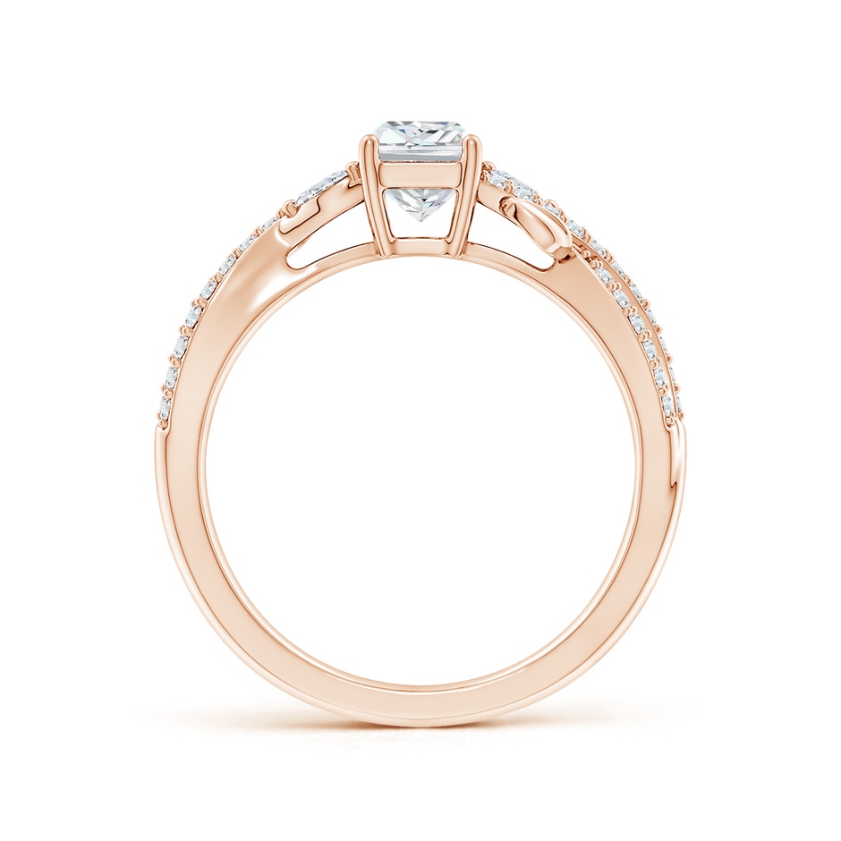 6.5x4.5mm FGVS Lab-Grown Nature-Inspired Radiant-Cut and Marquise Diamond Side Stone Engagement Ring in Rose Gold side 199