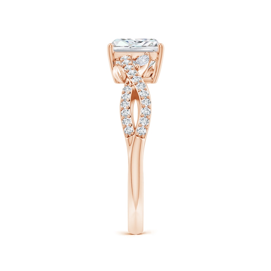 6.5x4.5mm FGVS Lab-Grown Nature-Inspired Radiant-Cut and Marquise Diamond Side Stone Engagement Ring in Rose Gold side 299