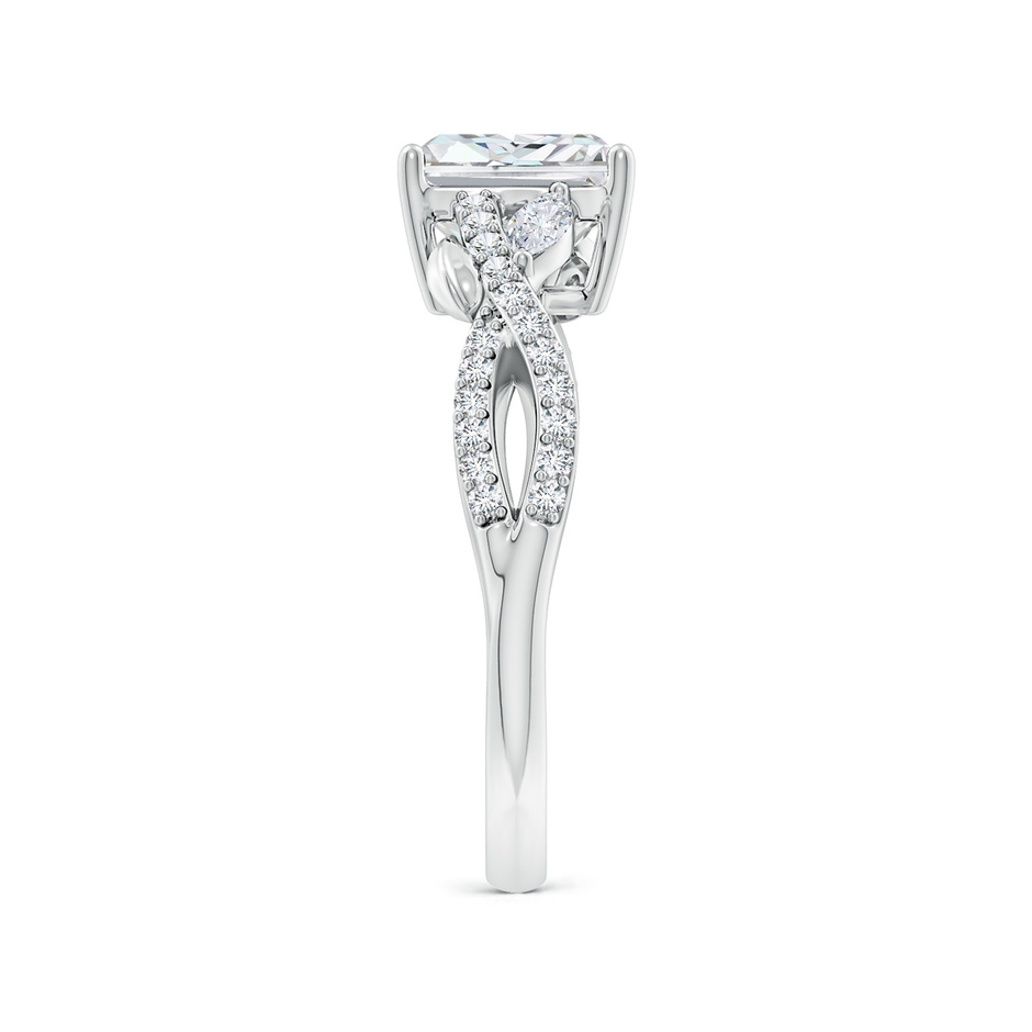 7x5mm FGVS Lab-Grown Nature-Inspired Radiant-Cut and Marquise Diamond Side Stone Engagement Ring in White Gold side 299