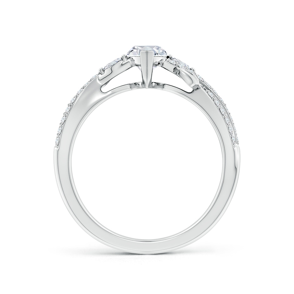 9x4.5mm FGVS Lab-Grown Nature-Inspired Marquise Diamond Side Stone Engagement Ring in White Gold side 199