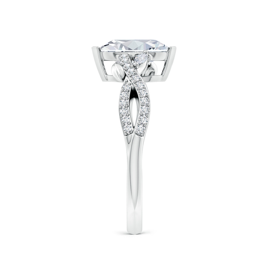 9x4.5mm FGVS Lab-Grown Nature-Inspired Marquise Diamond Side Stone Engagement Ring in White Gold side 299