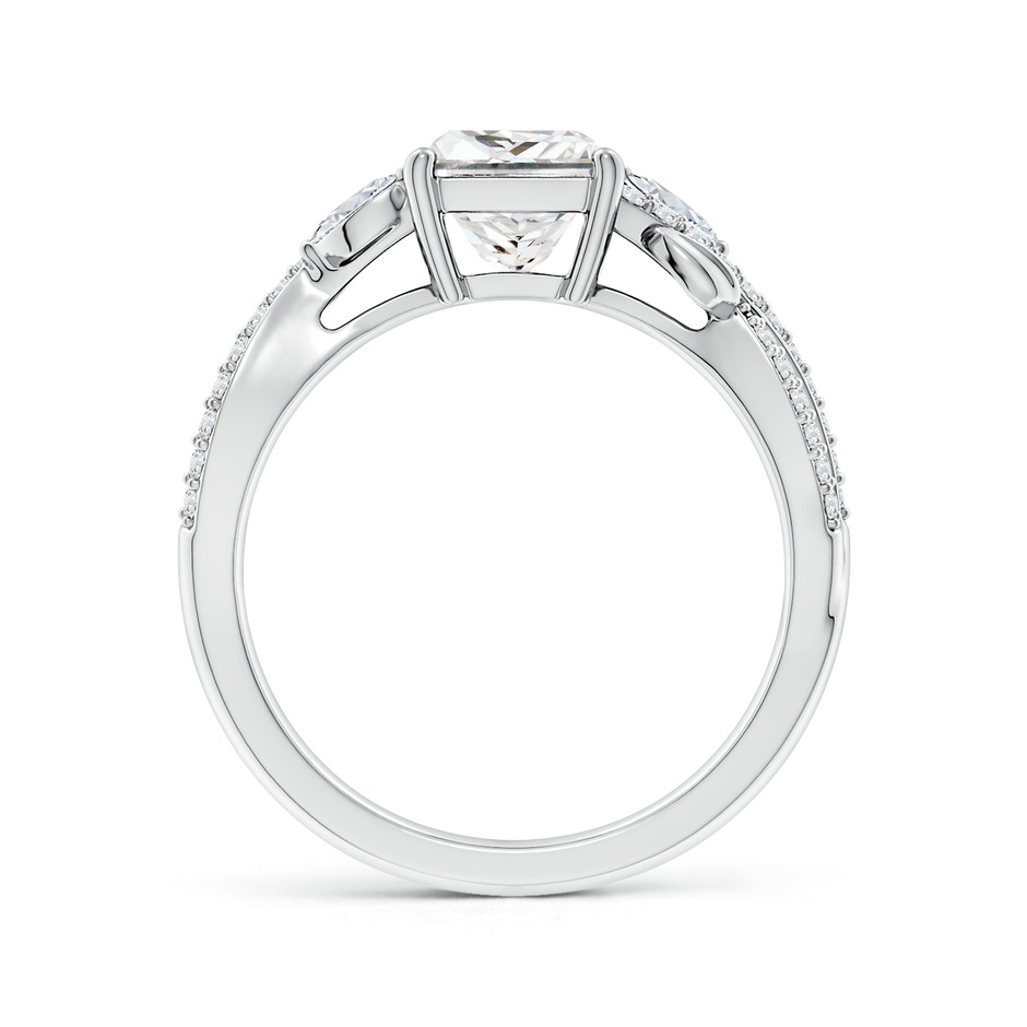 5.5mm FGVS Lab-Grown Nature-Inspired Princess-Cut and Marquise Diamond Side Stone Engagement Ring in P950 Platinum side 199