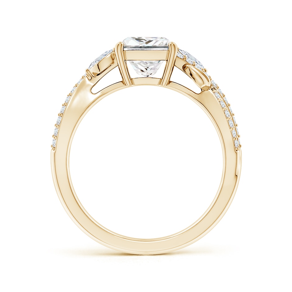 5.5mm FGVS Lab-Grown Nature-Inspired Princess-Cut and Marquise Diamond Side Stone Engagement Ring in Yellow Gold side 199