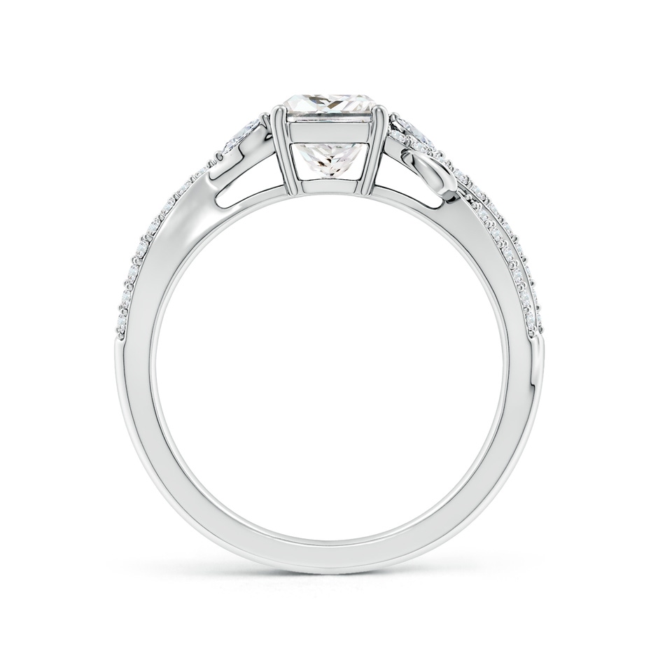 5mm FGVS Lab-Grown Nature-Inspired Princess-Cut and Marquise Diamond Side Stone Engagement Ring in White Gold side 199