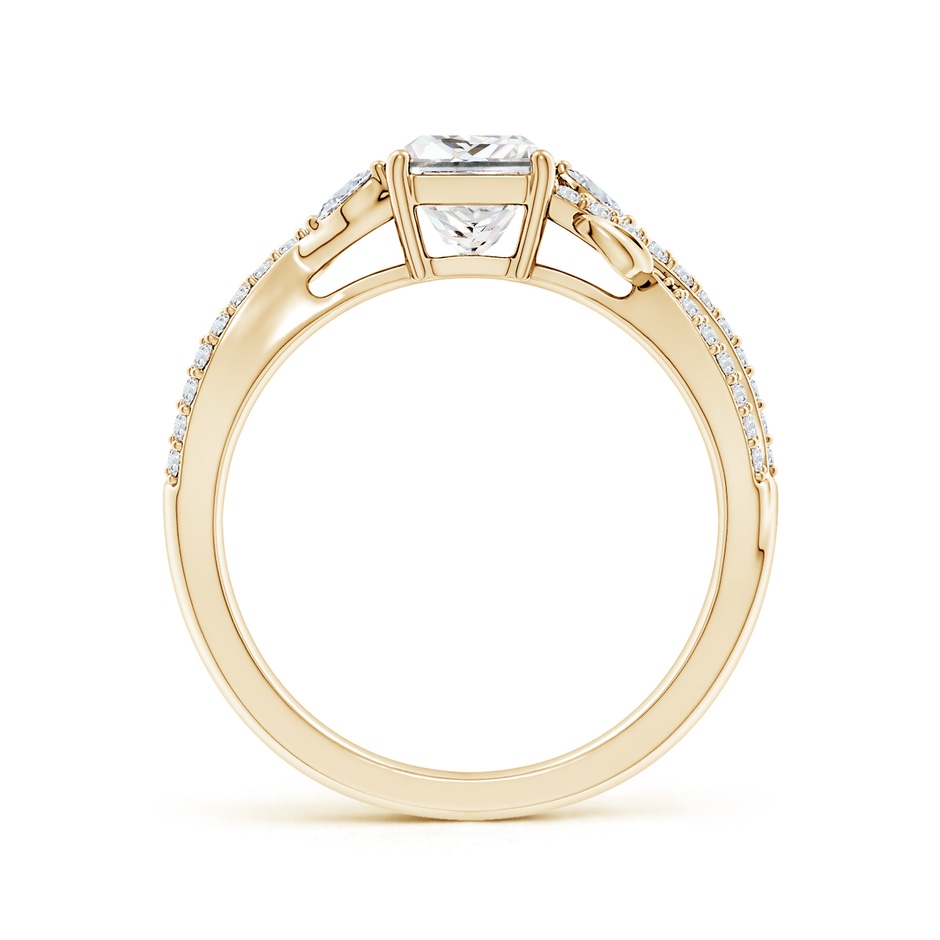 5mm FGVS Lab-Grown Nature-Inspired Princess-Cut and Marquise Diamond Side Stone Engagement Ring in Yellow Gold side 199
