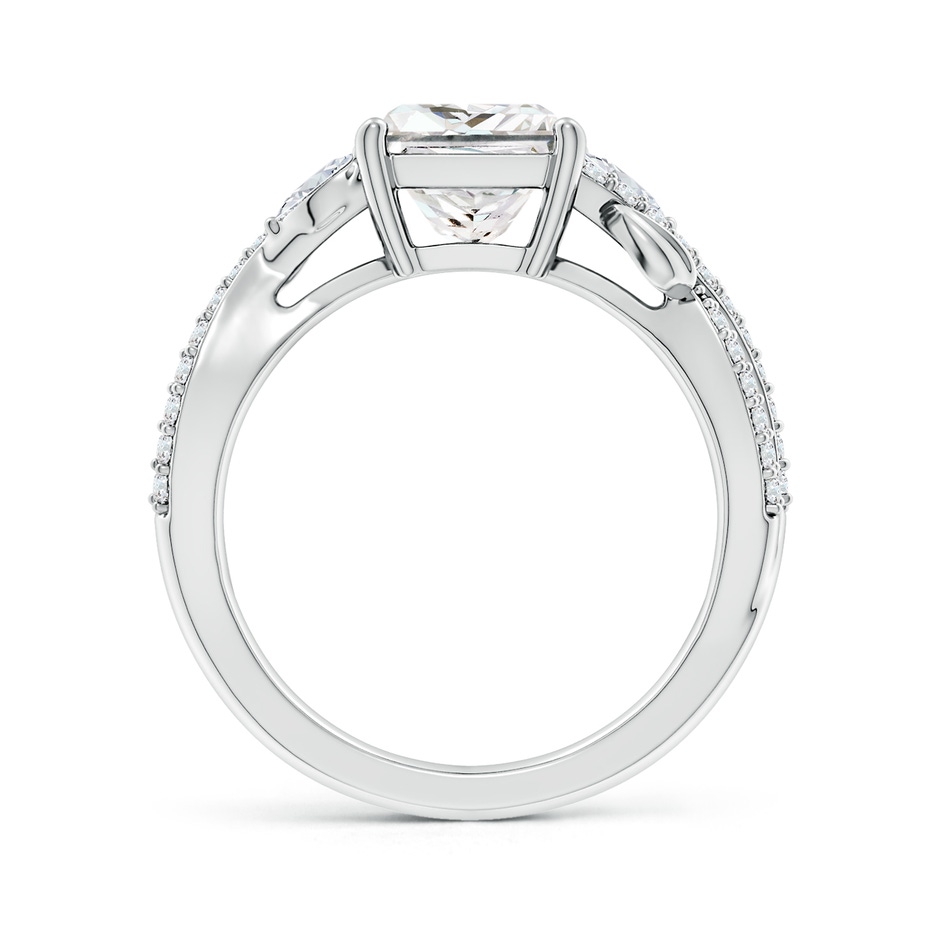 6.5mm FGVS Lab-Grown Nature-Inspired Princess-Cut and Marquise Diamond Side Stone Engagement Ring in White Gold side 199