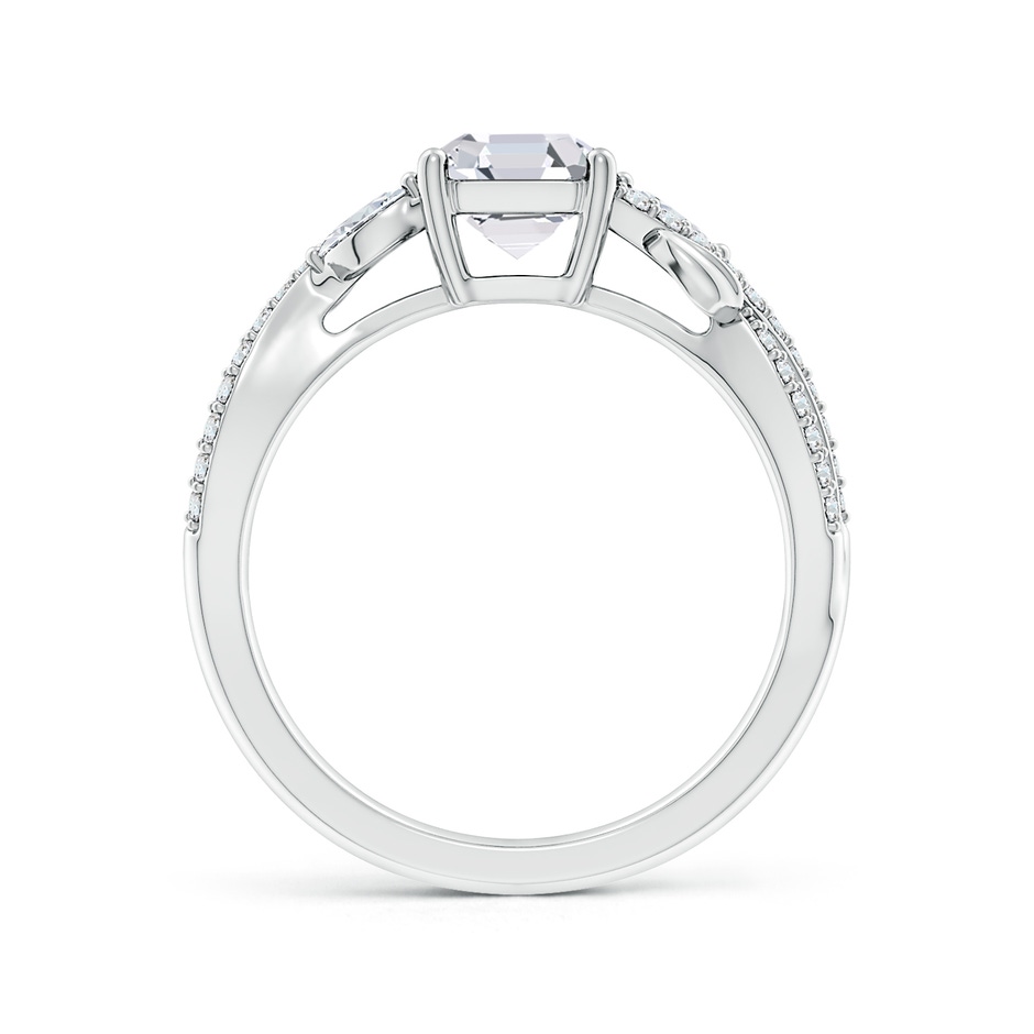 5.5mm FGVS Lab-Grown Nature-Inspired Asscher-Cut and Marquise Diamond Side Stone Engagement Ring in White Gold side 199