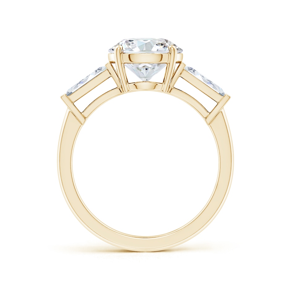 8.9mm FGVS Lab-Grown Round and Tapered Baguette Diamond Side Stone Engagement Ring in 18K Yellow Gold side 199