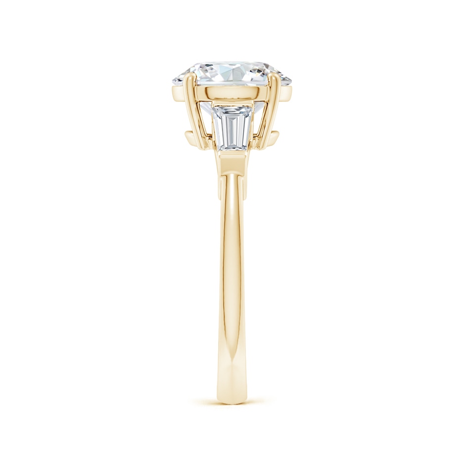 8.9mm FGVS Lab-Grown Round and Tapered Baguette Diamond Side Stone Engagement Ring in 18K Yellow Gold side 299