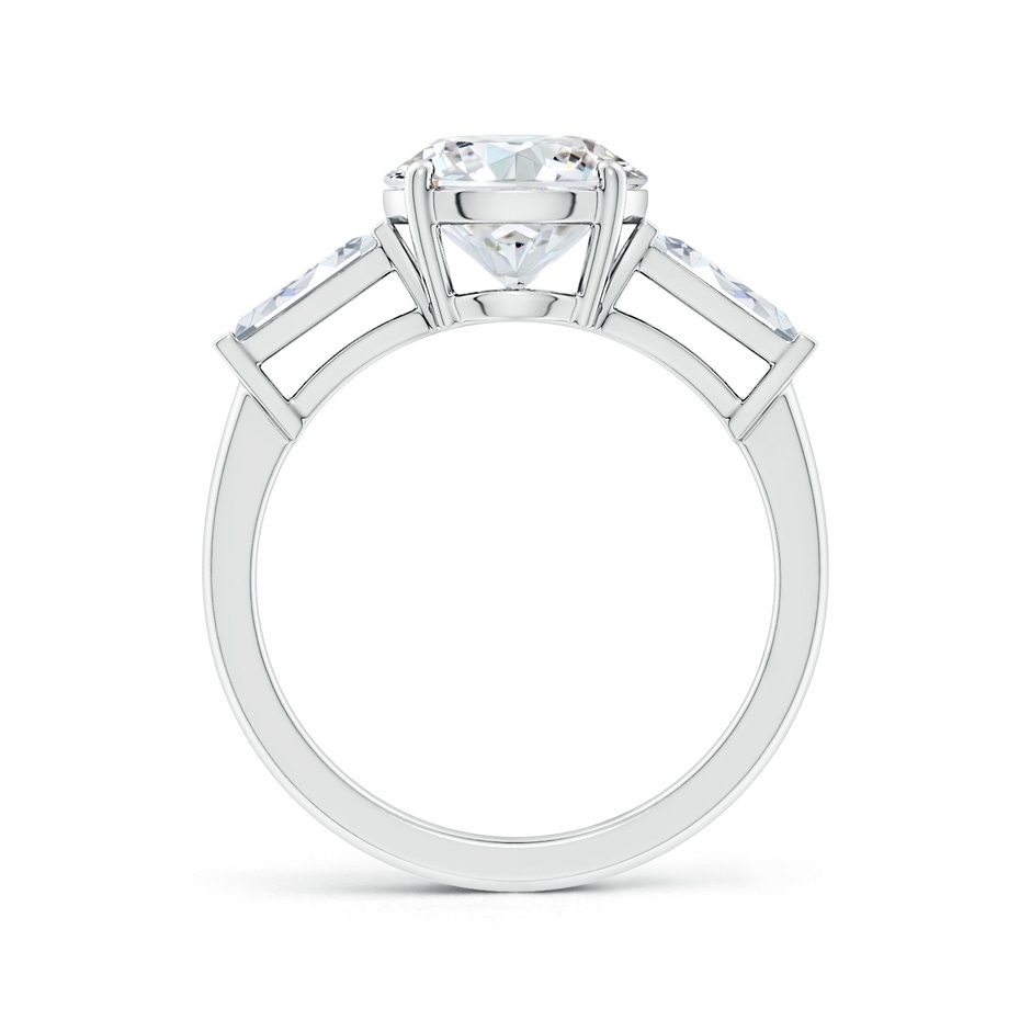 8.9mm FGVS Lab-Grown Round and Tapered Baguette Diamond Side Stone Engagement Ring in P950 Platinum side 199