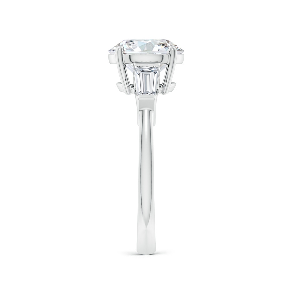 8.9mm FGVS Lab-Grown Round and Tapered Baguette Diamond Side Stone Engagement Ring in P950 Platinum side 299