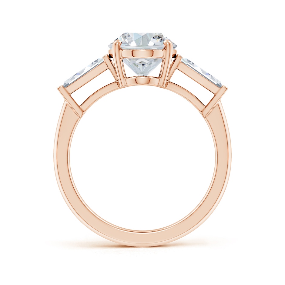 12x8mm FGVS Lab-Grown Oval and Tapered Baguette Diamond Side Stone Engagement Ring in 18K Rose Gold side 199