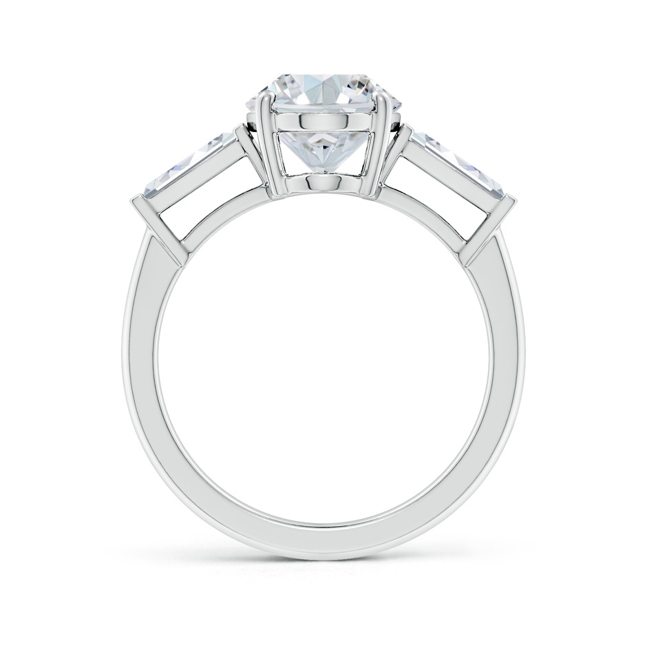 12x8mm FGVS Lab-Grown Oval and Tapered Baguette Diamond Side Stone Engagement Ring in 18K White Gold side 199