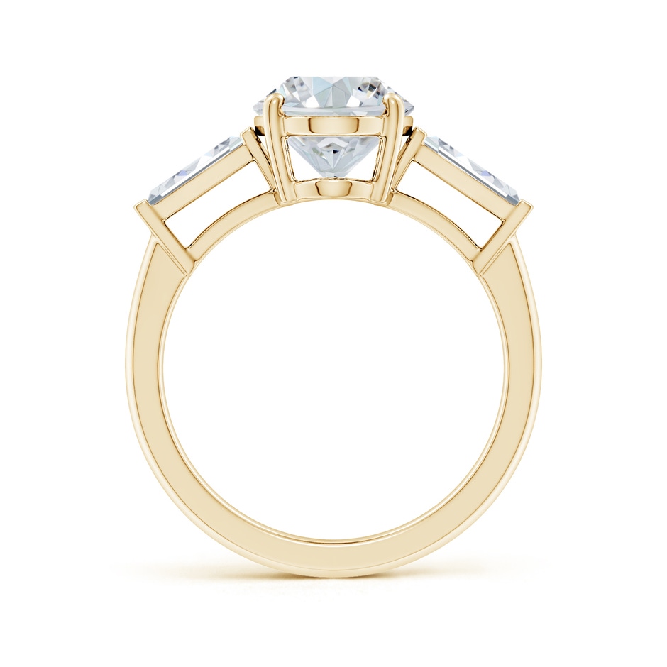 12x8mm FGVS Lab-Grown Oval and Tapered Baguette Diamond Side Stone Engagement Ring in Yellow Gold side 199