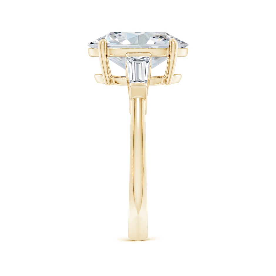 12x8mm FGVS Lab-Grown Oval and Tapered Baguette Diamond Side Stone Engagement Ring in Yellow Gold side 299