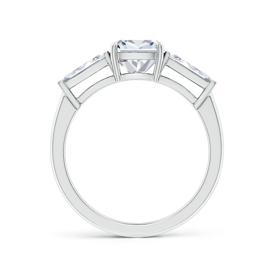 8.5x6.5mm FGVS Lab-Grown Cushion Rectangular and Tapered Baguette Diamond Side Stone Engagement Ring in P950 Platinum side 199