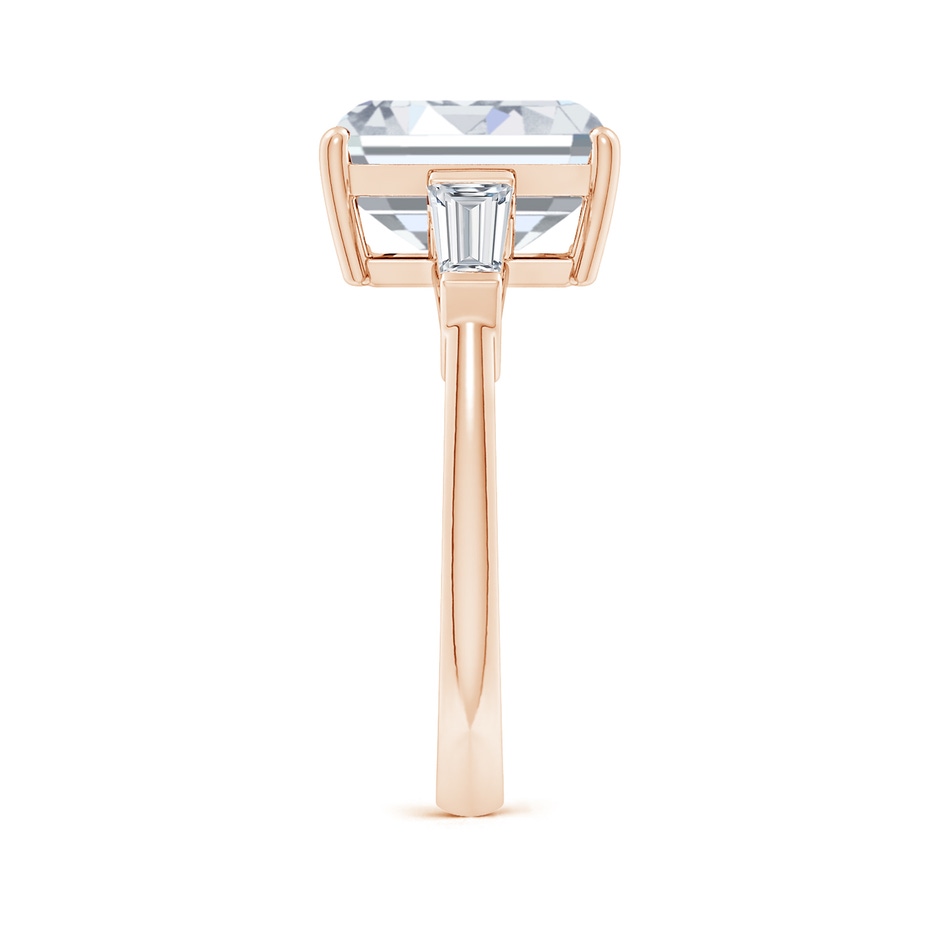 10x7.5mm FGVS Lab-Grown Emerald-Cut and Tapered Baguette Diamond Side Stone Engagement Ring in 18K Rose Gold side 299