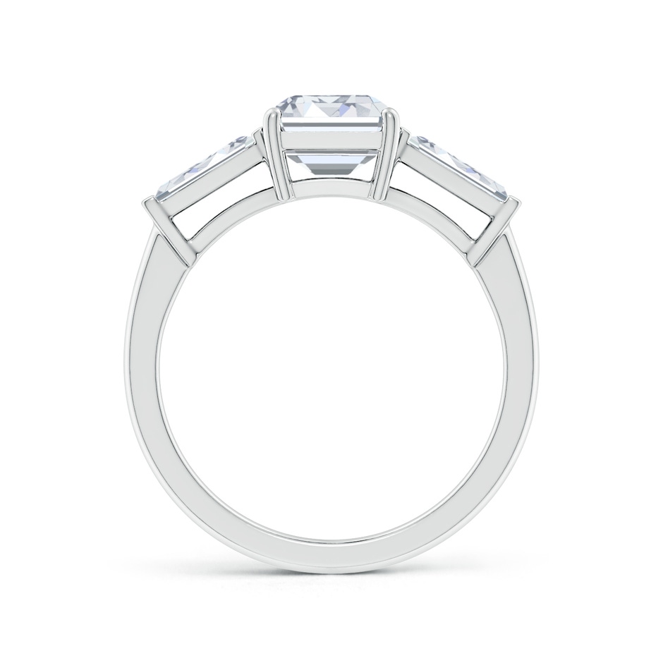 8.5x6.5mm FGVS Lab-Grown Emerald-Cut and Tapered Baguette Diamond Side Stone Engagement Ring in White Gold side 199