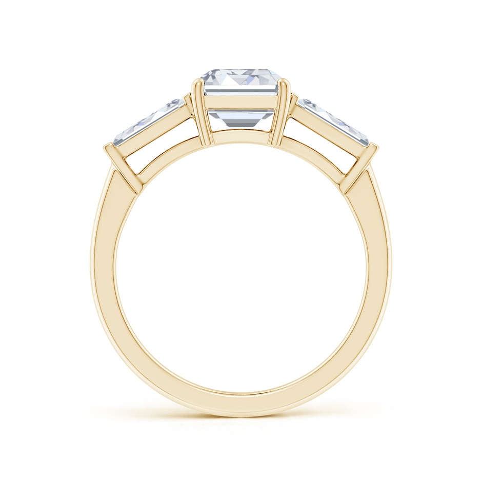 8.5x6.5mm FGVS Lab-Grown Emerald-Cut and Tapered Baguette Diamond Side Stone Engagement Ring in Yellow Gold side 199