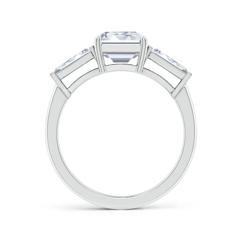 9x7mm FGVS Lab-Grown Emerald-Cut and Tapered Baguette Diamond Side Stone Engagement Ring in White Gold side 199