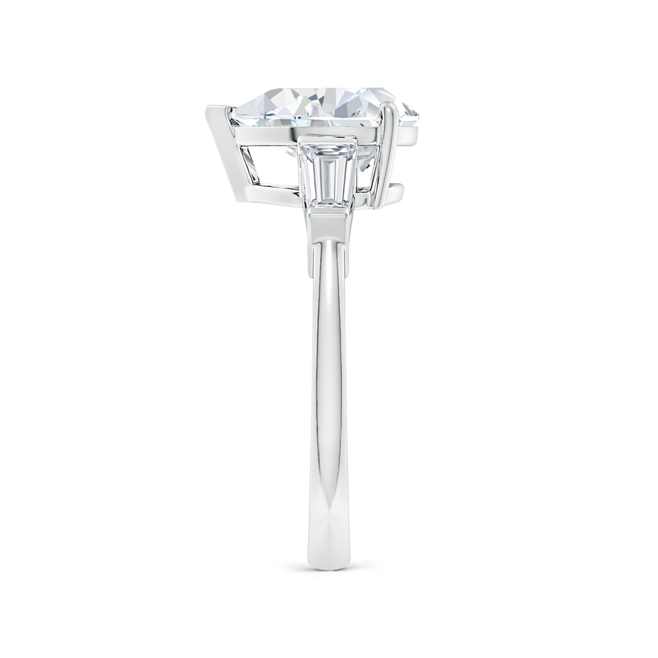 10x8mm FGVS Lab-Grown Pear and Tapered Baguette Diamond Side Stone Engagement Ring in White Gold side 299