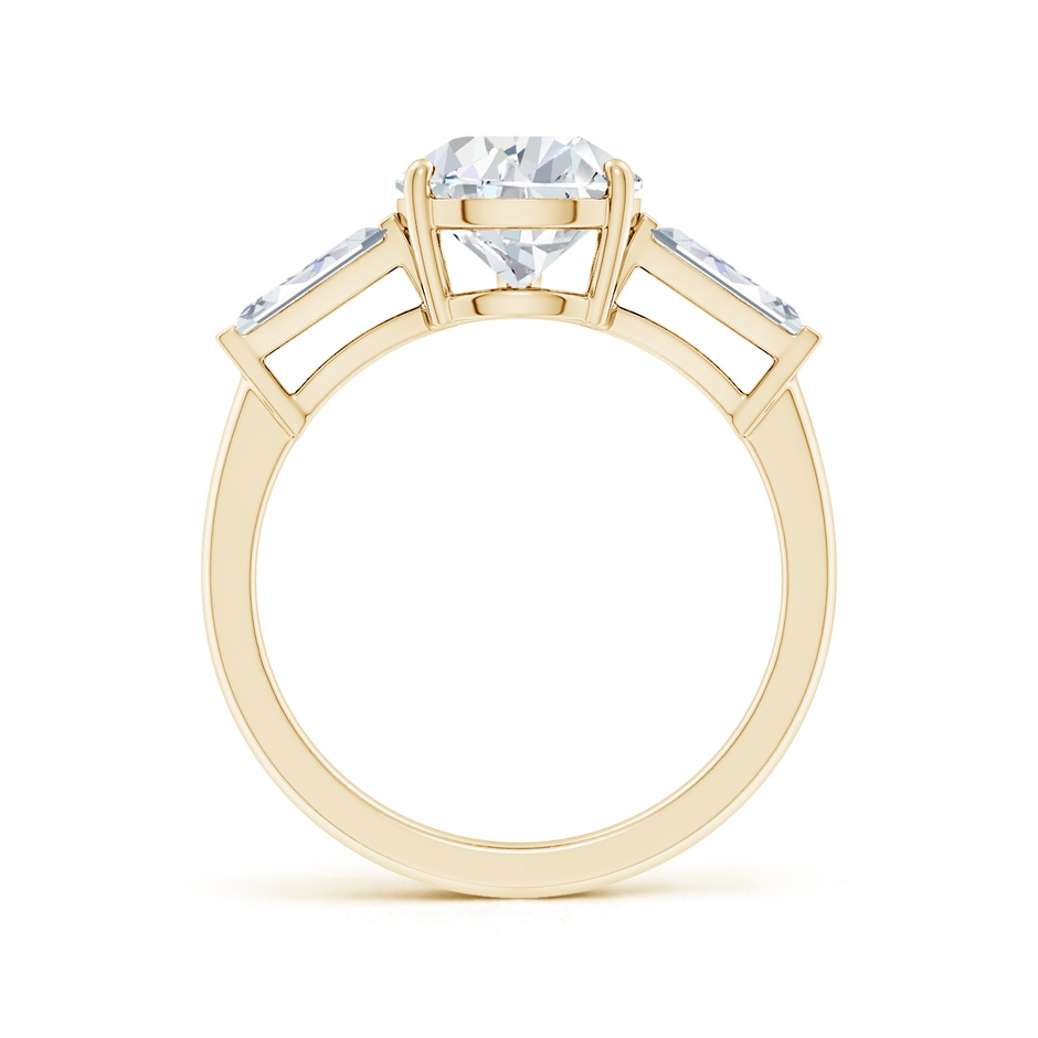 10x8mm FGVS Lab-Grown Pear and Tapered Baguette Diamond Side Stone Engagement Ring in Yellow Gold side 199